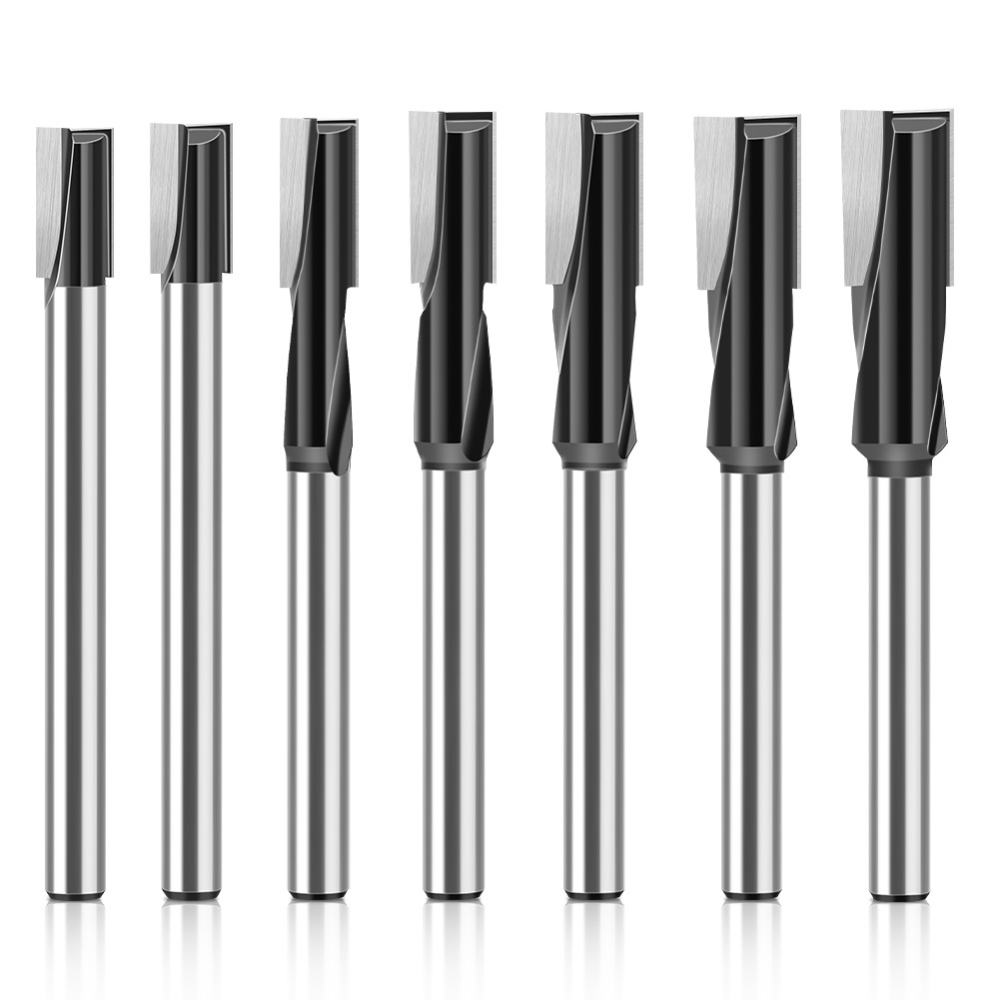 Woodworking Drill Bits - 12mm Shank Straight Router Bit Double