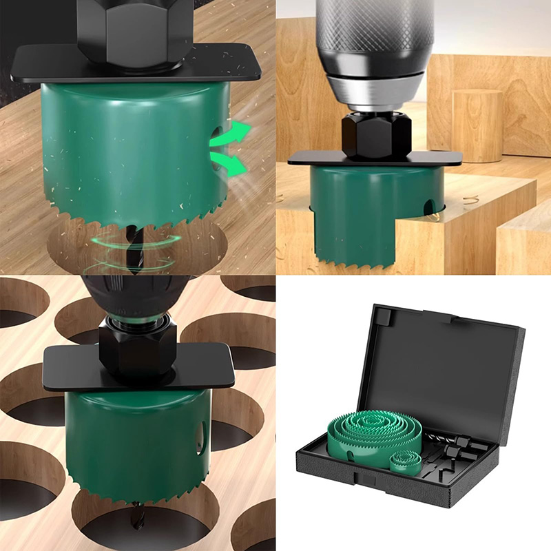 19/8/5PCS 19-127mm Hole Saw Cu - đánh giá và giá Woodworking Drill Bits