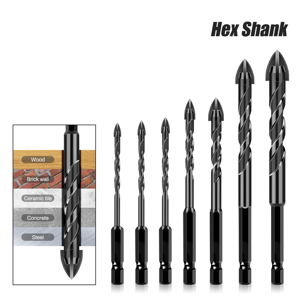 Hex Shank 4-Cutter Cross Tile  - đánh giá và giá Woodworking Drill Bits