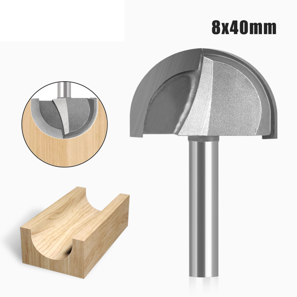 Half Round Cove Router Bit 8mm - đánh giá và giá Woodworking Drill Bits